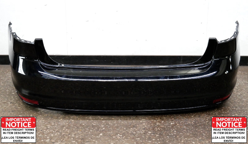 Rear Bumper Cover 15-18 VW Jetta Sedan MK6 L041 Black - Genuine - 5C6 807 421 H