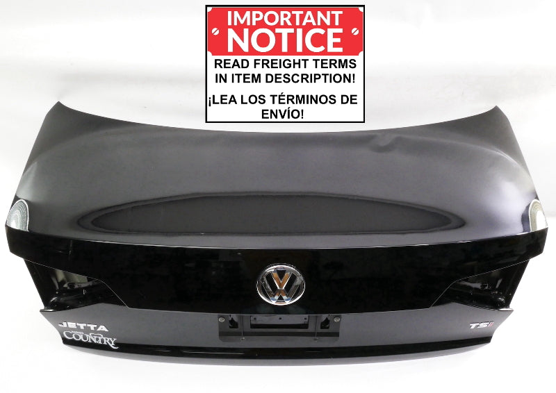 Trunk Deck Lid Boot 15-18 VW Jetta Sedan MK6 - L041 Black - Genuine