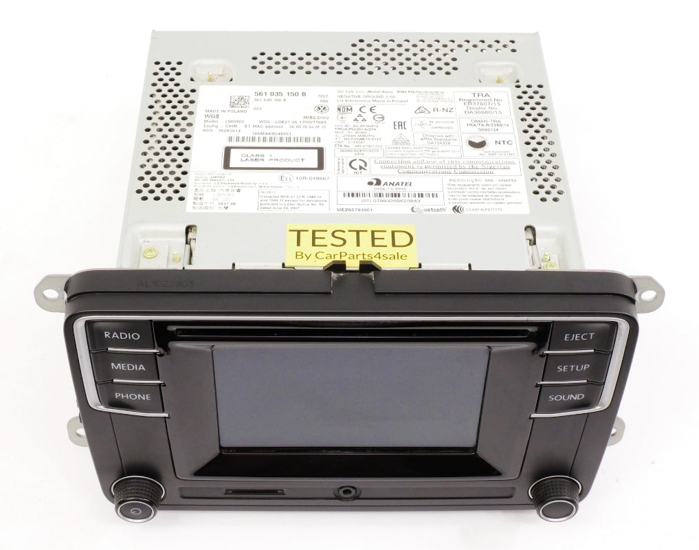 Head Unit Radio 18-19 VW Jetta MK6 Passat Beetle - Genuine - 561 035 150 B