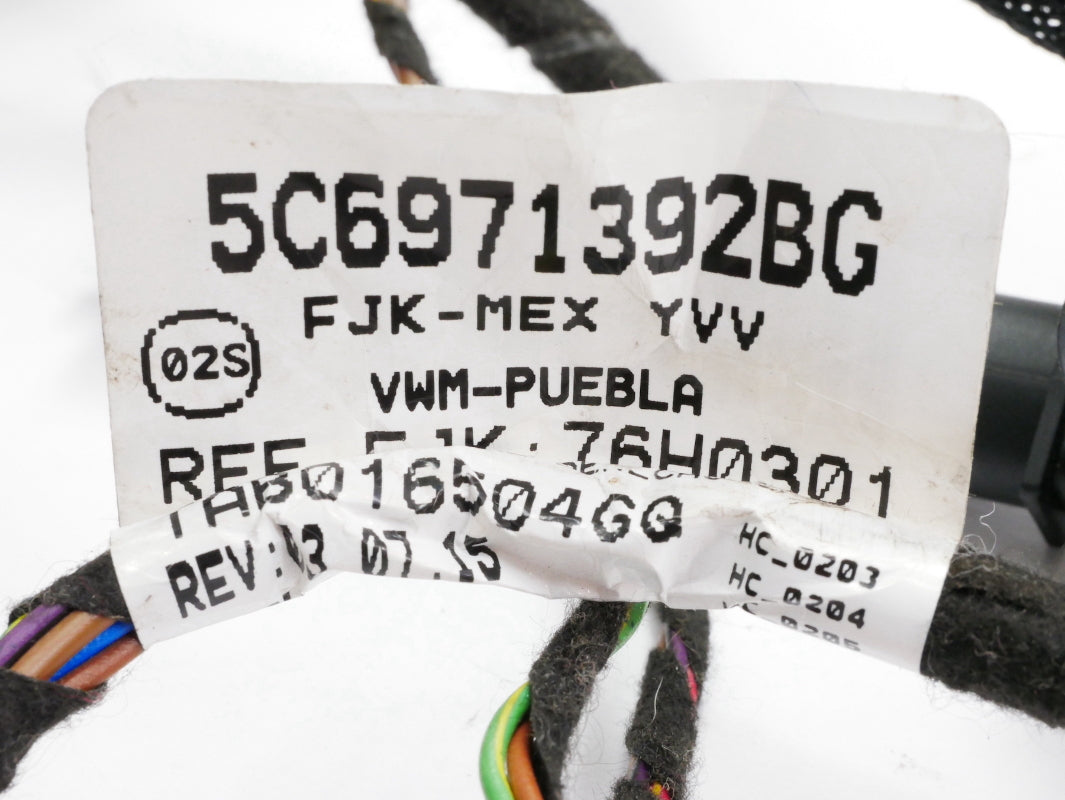 RH Seat Sensor Wiring Harness 16-18 VW Jetta MK6 - Genuine - 5C6 971 392 BG