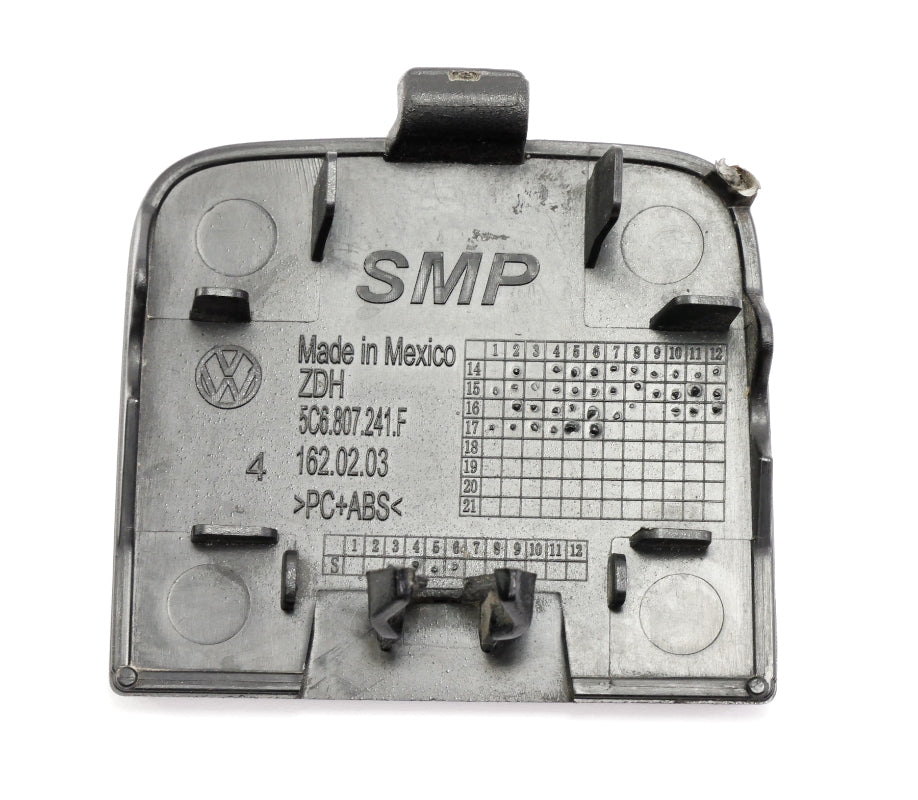 Front Bumper Tow Hook Cover Cap 15-18 VW Jetta MK6 L041 - Genuine 5C6 807 241 F