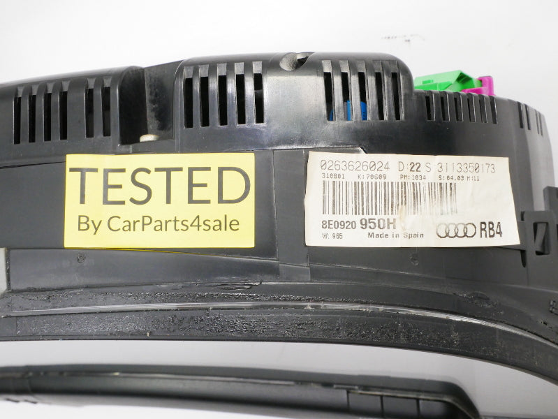 Instrument Gauge Cluster Speedometer 02-04 Audi A4 B6 - Genuine - 8E0 920 950 H