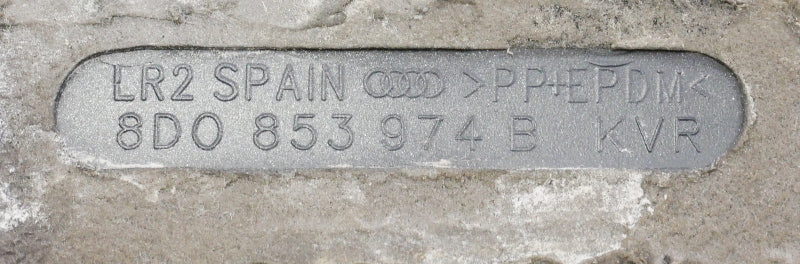 RH Fender Trim Molding 99-02 A4 S4 B5 LZ9W Ebony Pearl - Genuine - 8D0 853 974 B