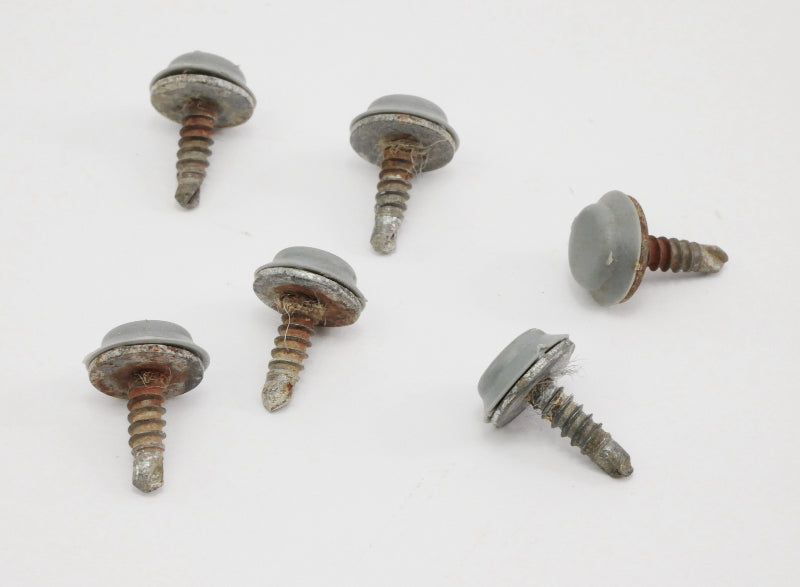 6x Grey Door Panel Screw Cover Caps VW Jetta Rabbit Cabriolet MK1 - Genuine