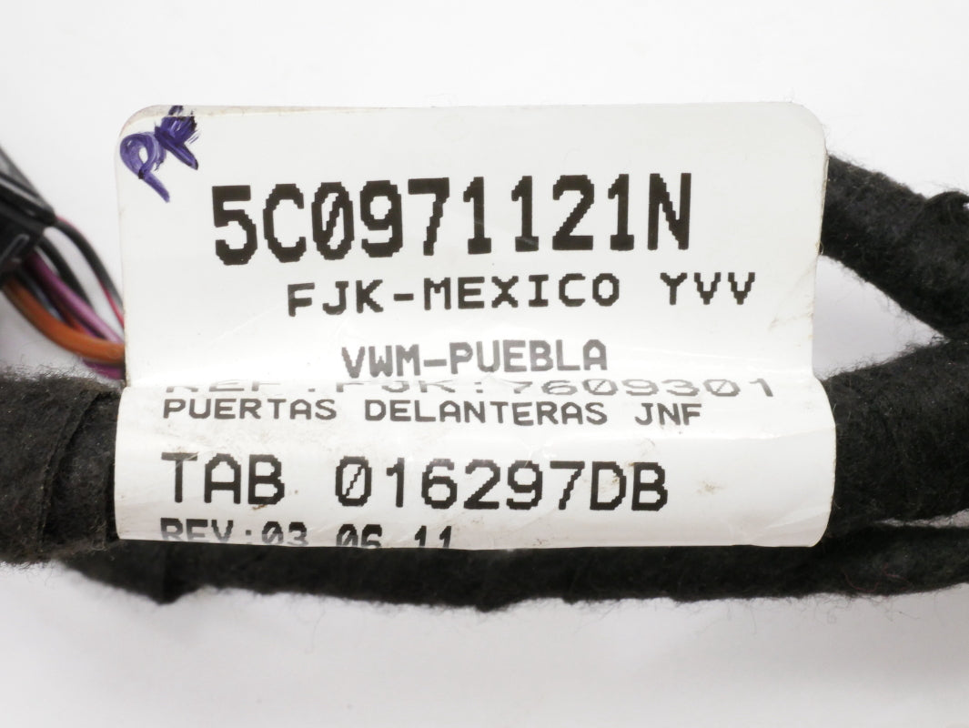 RH Front Door Wiring Harness 11-18 VW Jetta Sedan MK6 - 5C0 971 121 N