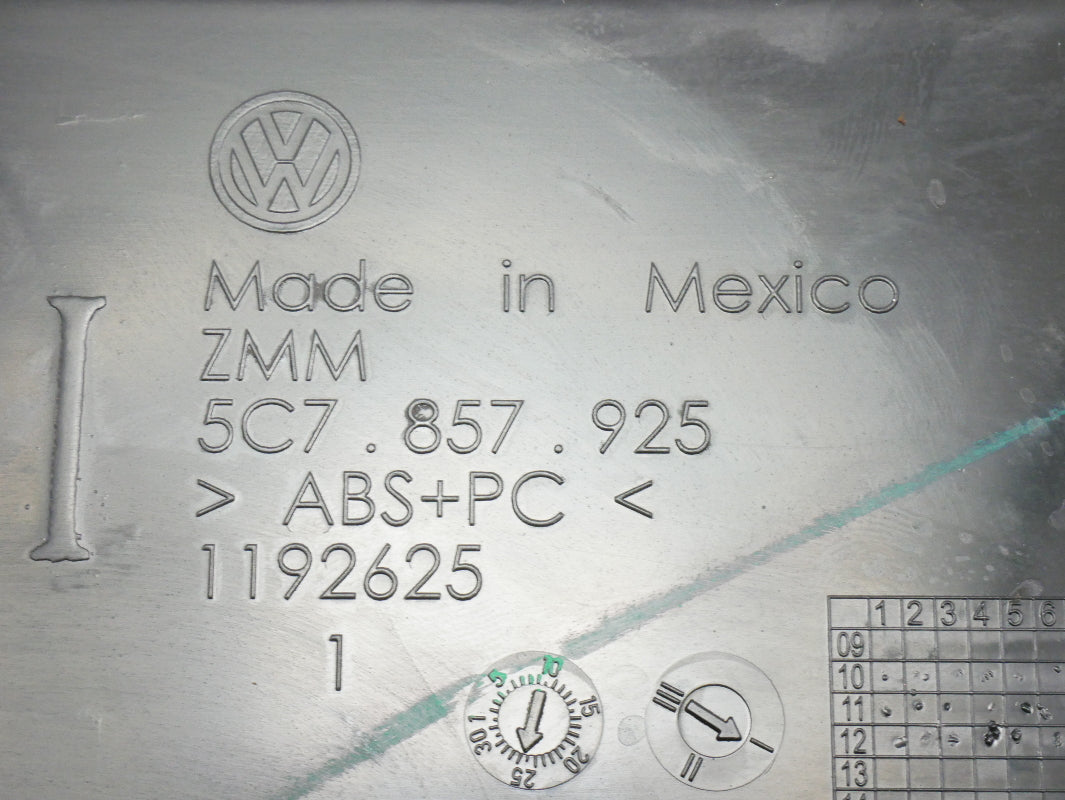 Lower Center Dash Console Cubby Bin 11-14 VW Jetta MK6 . Genuine . 5C7 857 925