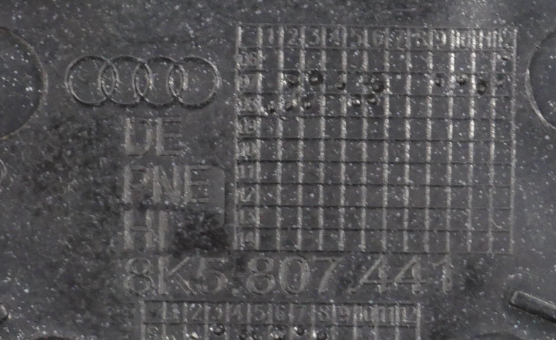 Rear Bumper Tow Hook Cap Cover 09-12 Audi A4 B8 LY9B- Genuine - 8K5 807 441