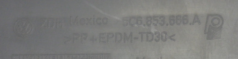 RH Lower Bumper Fog Light Grill 11-14 VW Jetta MK6 Sedan Genuine - 5C6 853 666 A