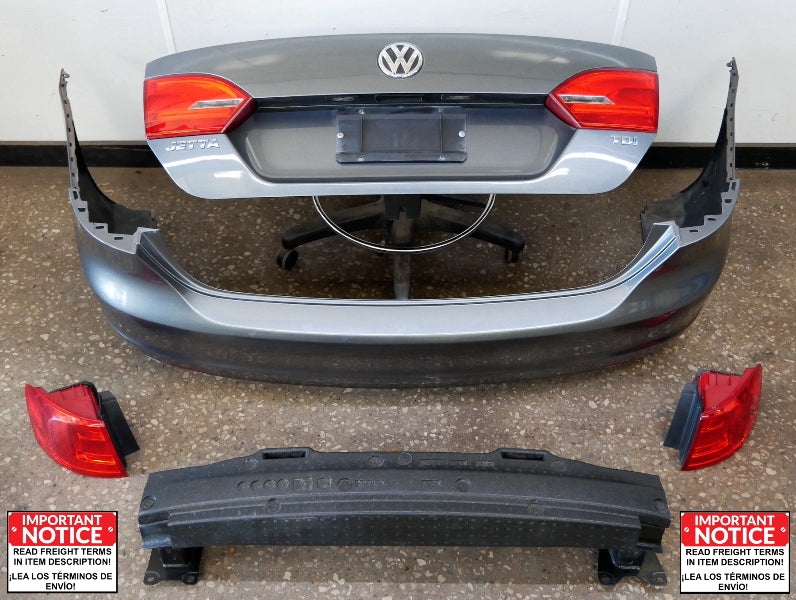 Trunk Lid Rear Bumper Tail Lights 11-14 VW Jetta Sedan MK6 - LD7X Grey - Genuine