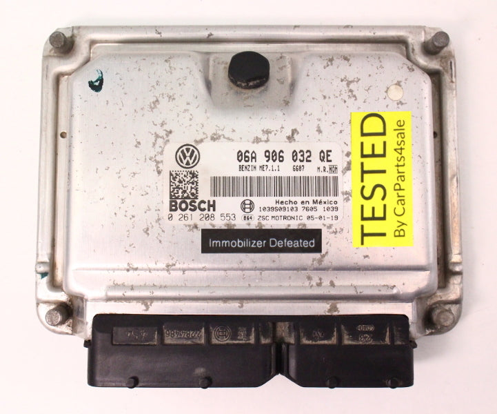Immo Off ECU ECM Engine Computer 2005 VW Jetta MK5 2.5 BGP Auto - 06A 906 032 QE