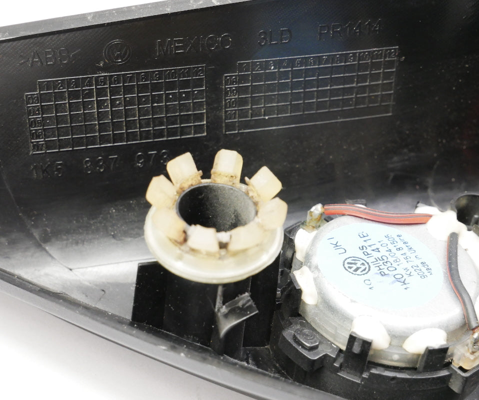 LH Door Mirror Tweeter Speaker Trim 05-10 VW Jetta Rabbit GTI MK5 - 1K5 837 973