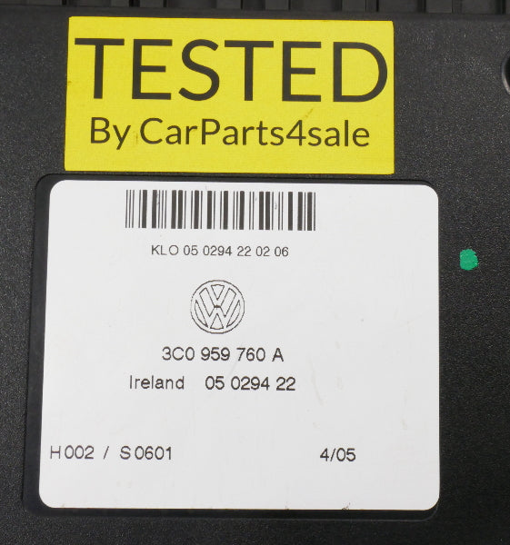 Power Seat Control Module ECM ECU 06-10 VW Passat B6 Jetta Mk5 - 3C0 959 760 A