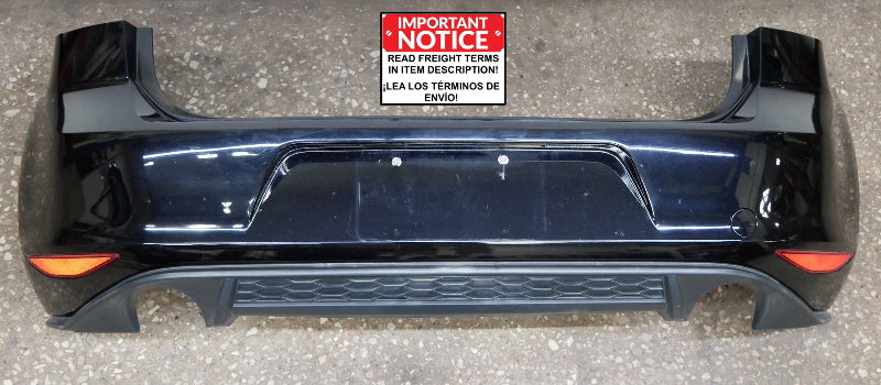 Rear Bumper Cover 15-17 VW GTI MK7 - LC9X Deep Black Pearl - Genuine