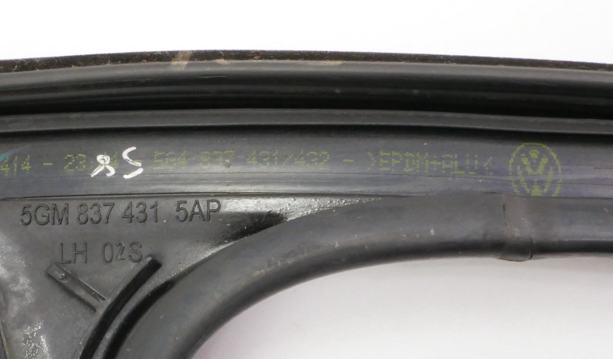 LH Front Window Channel Seal 15-19 VW Golf GTI e-Golf MK7 - Genuine 5G4 837 431
