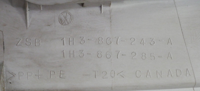 Interior Pillar Trim Seatbelt Slider Set 93-96 VW Golf GTI MK3 2DR 1H3 867 243 A