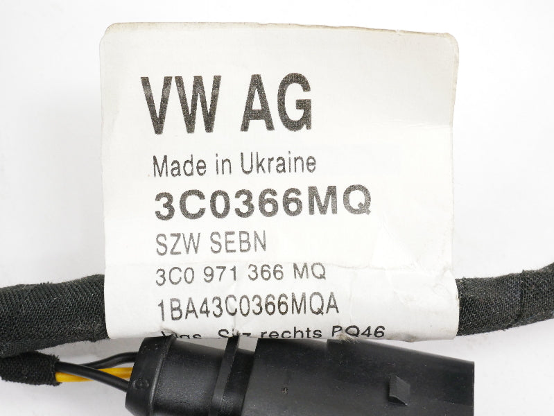 RH Seat Wiring Harness 08-10 VW Passat B6 - Genuine - 3C0 971 366 MQ
