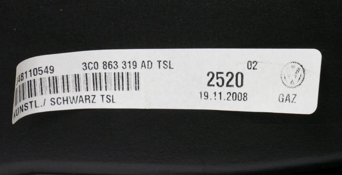 Black Center Console Armrest 06-10 VW Passat B6 - Genuine - 3C0 863 319 AD