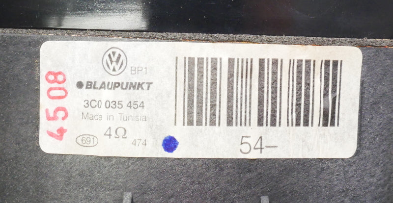 Front Blaupunkt Door Speaker Woofer 06-10 VW Passat B6 - Genuine - 3C0 035 454