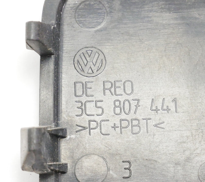 Rear Bumper Tow Hook Cover Cap 06-10 VW Passat Sedan B6 LC5E Blue - 3C5 807 441