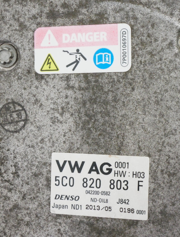 AC A/C Compressor 13-16 VW Jetta 1.4T Hybrid MK6 ~ Genuine ~ 5C0 820 803 F