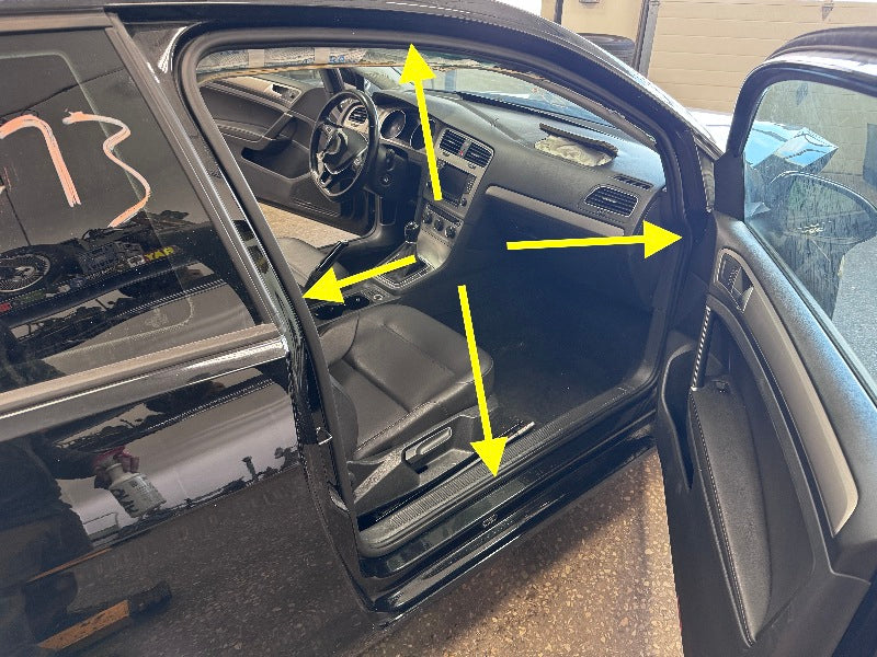 RH Front Door Opening Weather Seal 15-21 VW Golf GTI MK7 2DR - 5G3 867 912