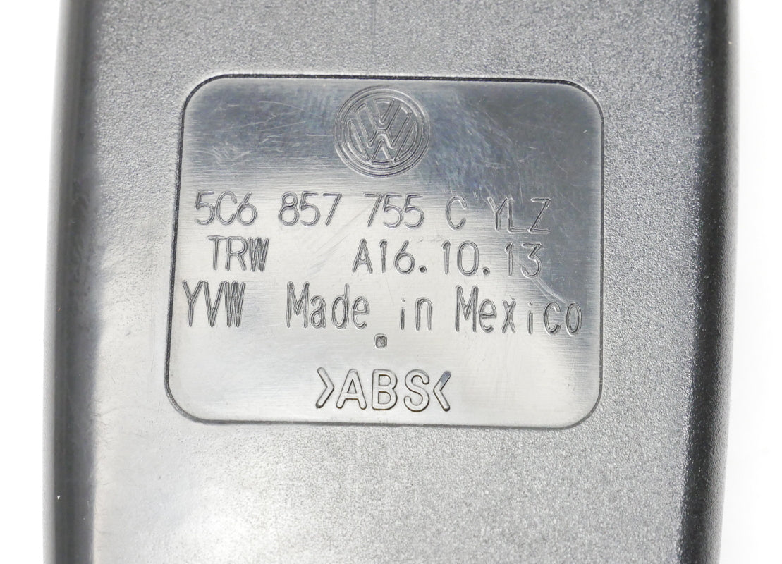 LH Driver Front Seat Belt Receiver Buckle 11-18 VW Jetta MK6 - 5C6 857 755 C