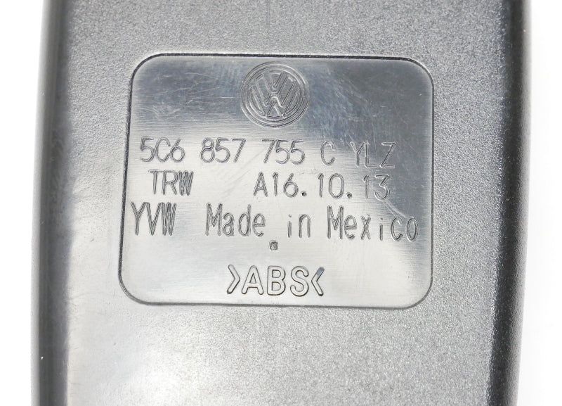 LH Driver Front Seat Belt Receiver Buckle 11-18 VW Jetta MK6 - 5C6 857 755 C