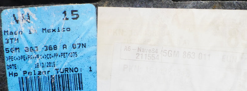 Interior Floor Carpet 15-21 VW Golf GTI Sportwagen Alltrack MK7 - 5GM 863 368 A