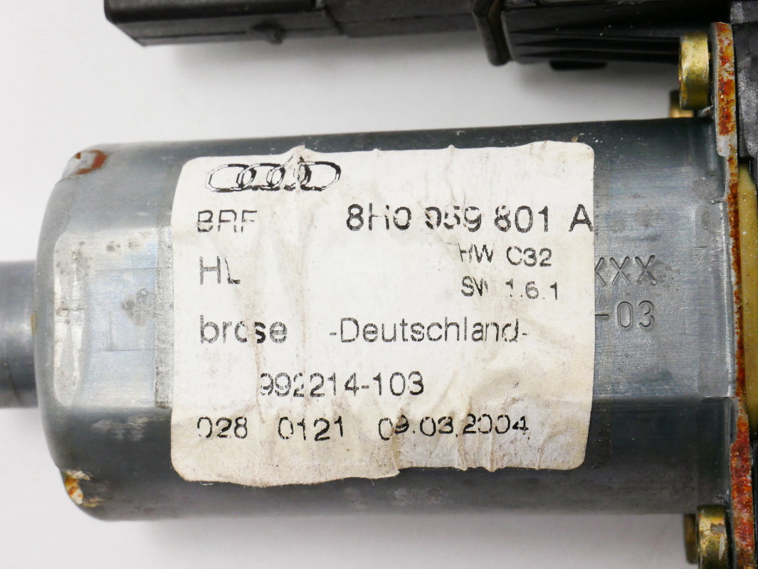 LH Rear Window Motor 03-09 Audi A4 S4 B6 B7 Convertible - 8H0 959 801 A