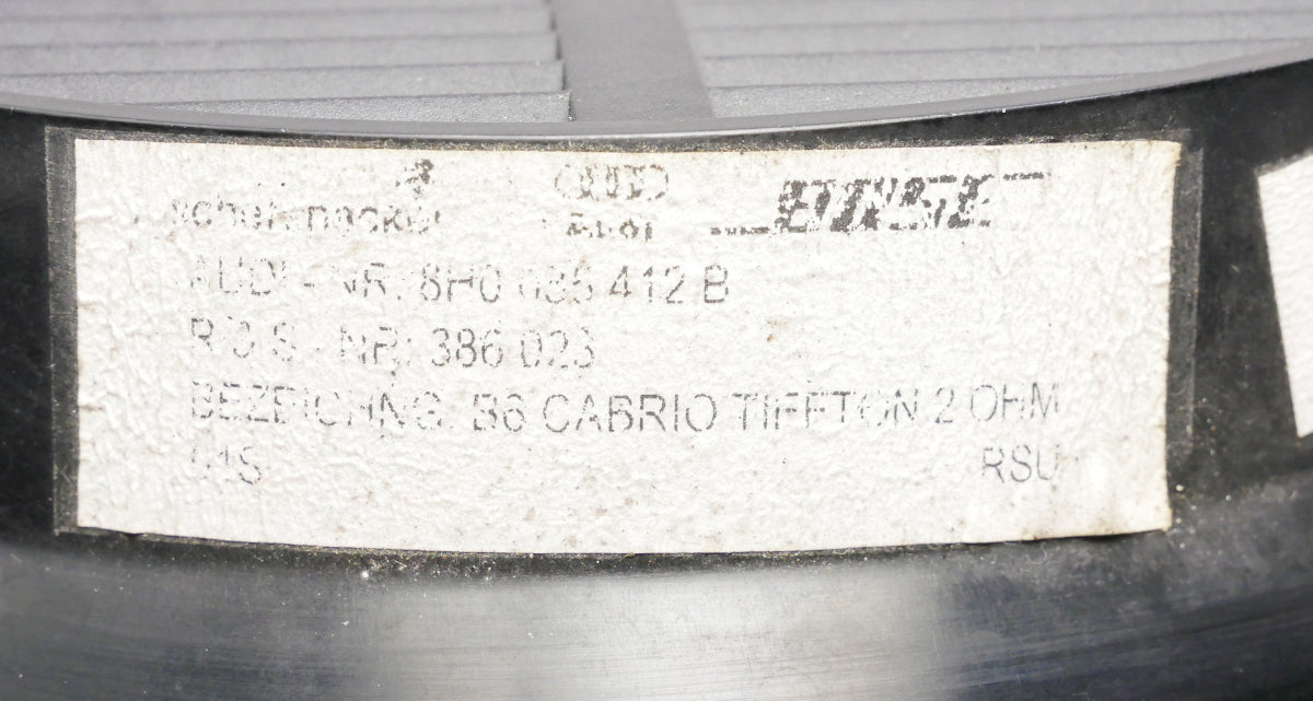 Front Door Bose Speaker 03-09 Audi A4 S4 B6 Convertible - 8H0 035 412 C