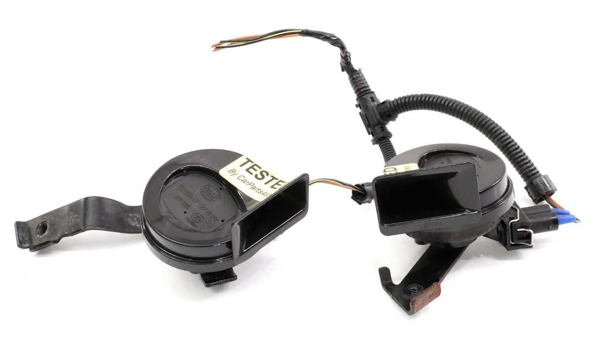 Hella High & Low Tone Horn Set 99-05 VW Jetta Golf GTI MK4 W/ Brackets & Wiring