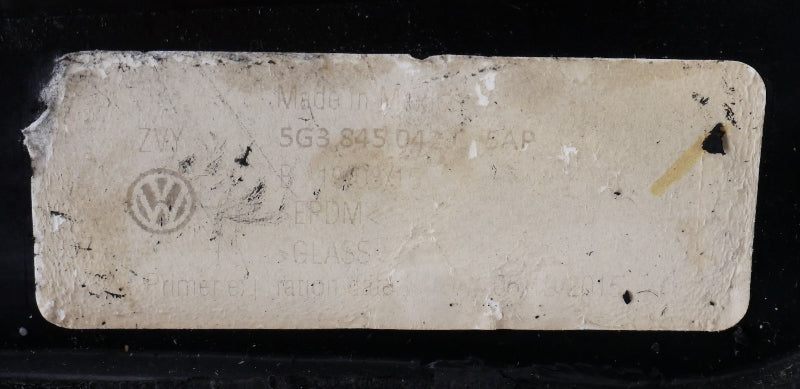 RH Rear Exterior Side Quarter Window Glass 15-17 VW Golf & GTI MK7 2 DR Genuine