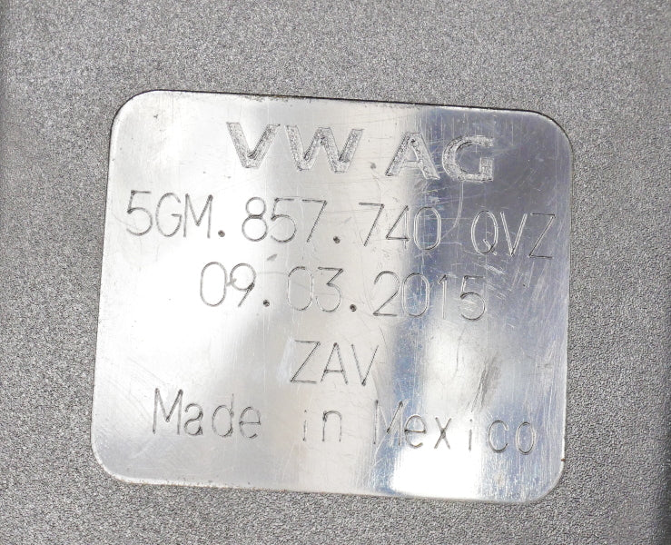 Center Rear Seatbelt Shoulder Belt 15-21 VW Golf GTI MK7 - Genuine - 5GM 857 740