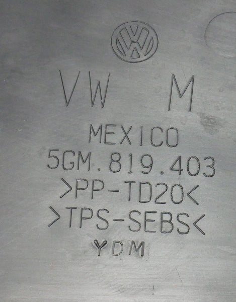 Cowl Rain Tray 15-21 VW Golf GTI Sportwagen Alltrack MK7 Genuine 5GM 819 403 404