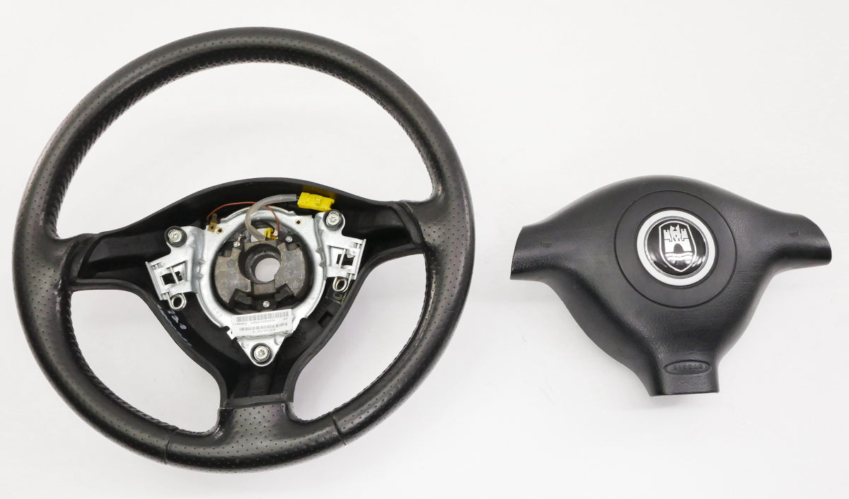 3 Spoke Sport Steering Wheel & Airbag VW Jetta GTI MK4 - Black Perforated Leather - Genuine