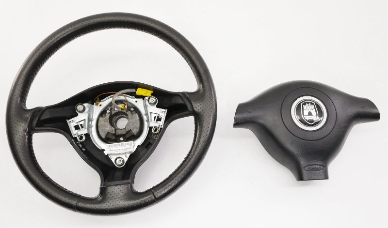 3 Spoke Sport Steering Wheel & Airbag VW Jetta GTI MK4 - Black Perforated Leather - Genuine
