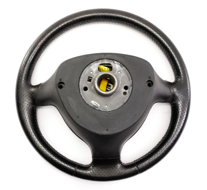 3 Spoke Sport Steering Wheel & Airbag VW Jetta GTI MK4 - Black Perforated Leather - Genuine