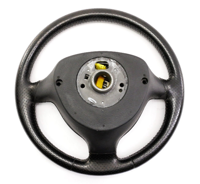 3 Spoke Sport Steering Wheel & Airbag VW Jetta GTI MK4 - Black Perforated Leather - Genuine