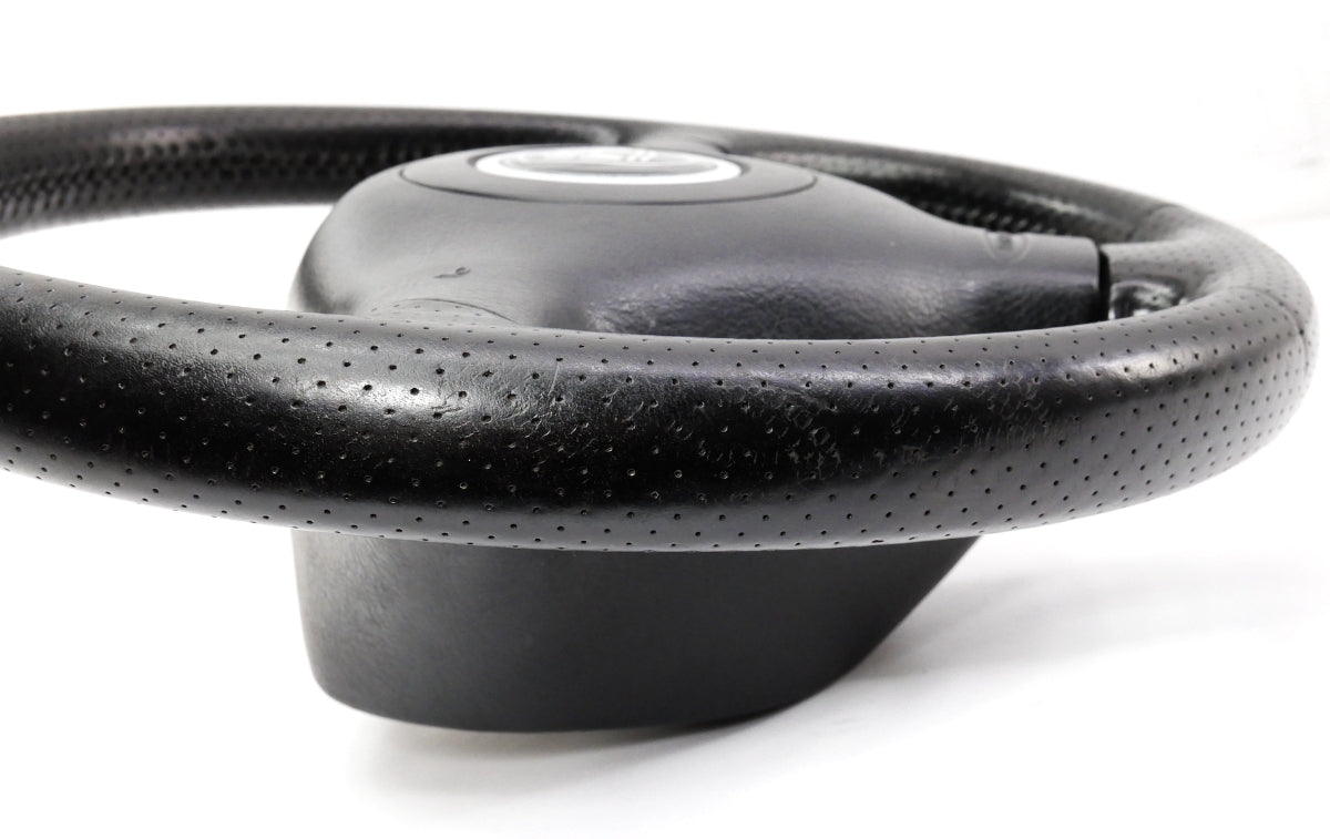 3 Spoke Sport Steering Wheel & Airbag VW Jetta GTI MK4 - Black Perforated Leather - Genuine