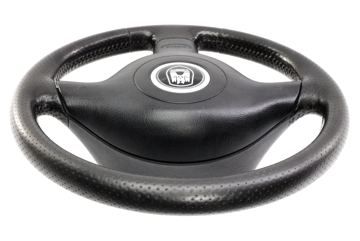 3 Spoke Sport Steering Wheel & Airbag VW Jetta GTI MK4 - Black Perforated Leather - Genuine
