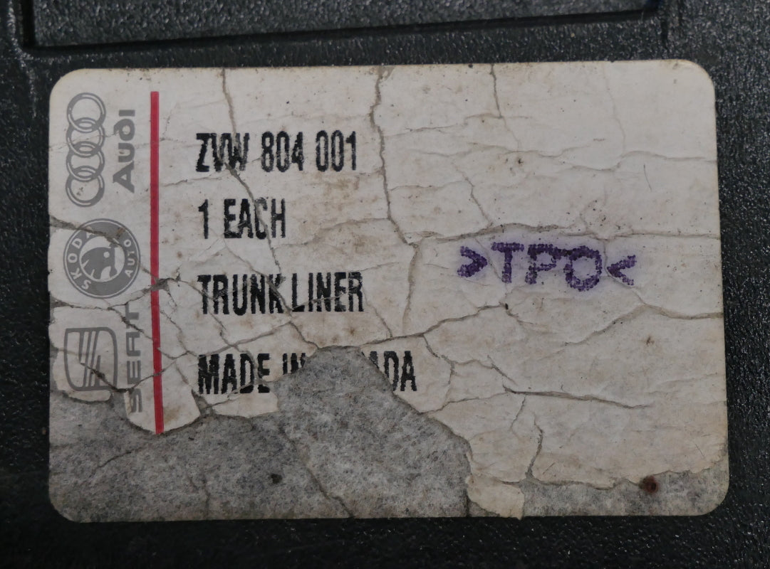 Rubber Trunk Floor Cargo Mat 99-05 VW Jetta MK4 Sedan - Genuine - ZVW 804 001