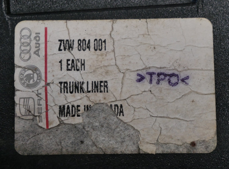 Rubber Trunk Floor Cargo Mat 99-05 VW Jetta MK4 Sedan - Genuine - ZVW 804 001