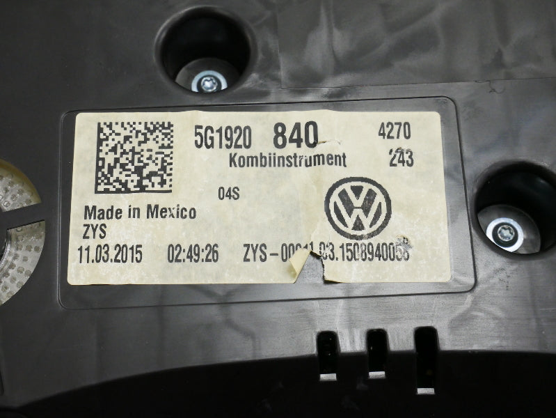 Lock Key Set Gauge Cluster ECU Gateway 2015 VW Golf MK7 1.8T - 06K 907 425 B