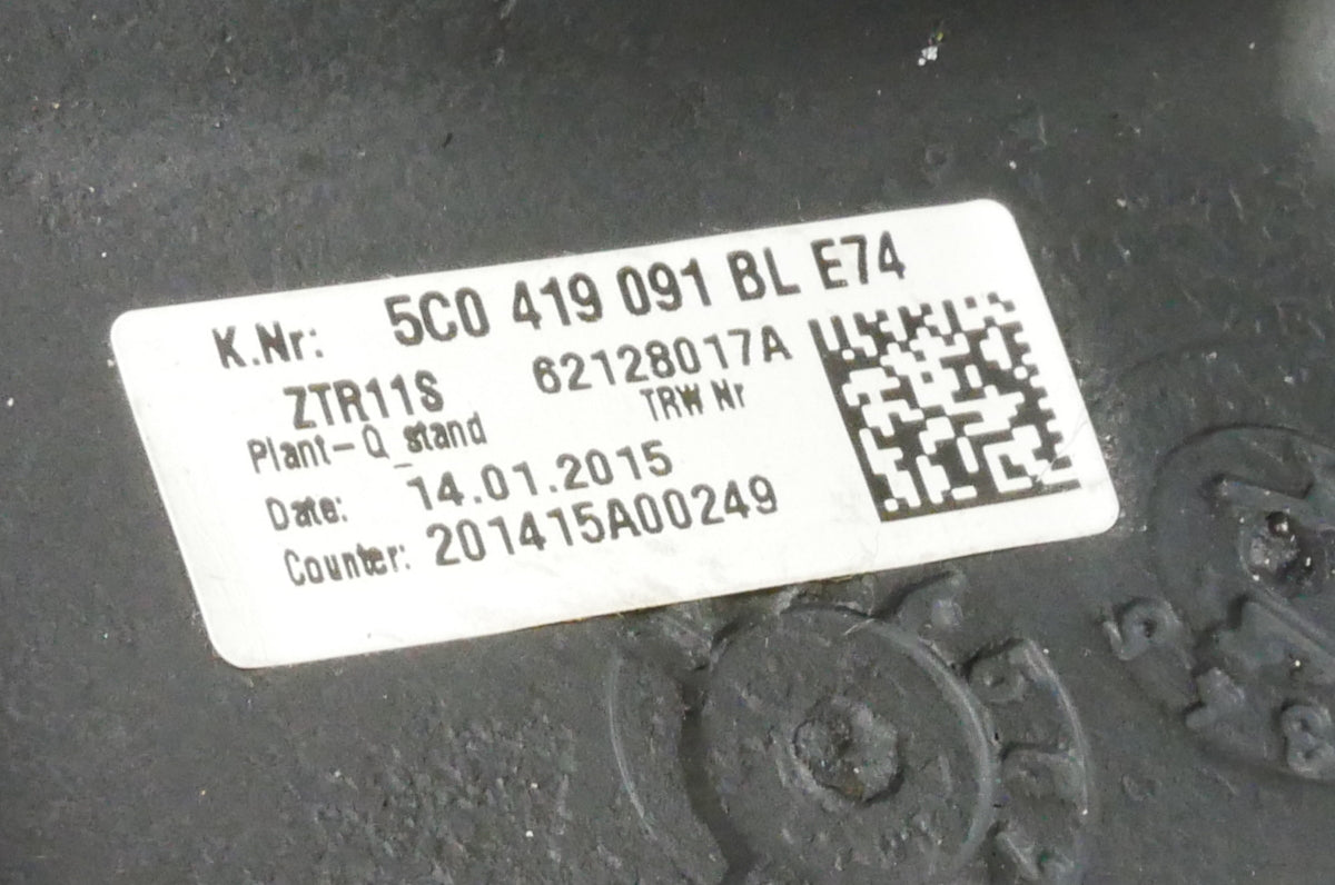 Leather Steering Wheel 15-18 VW Jetta MK6 Sedan ~ Genuine ~ 5C0 419 091 BL