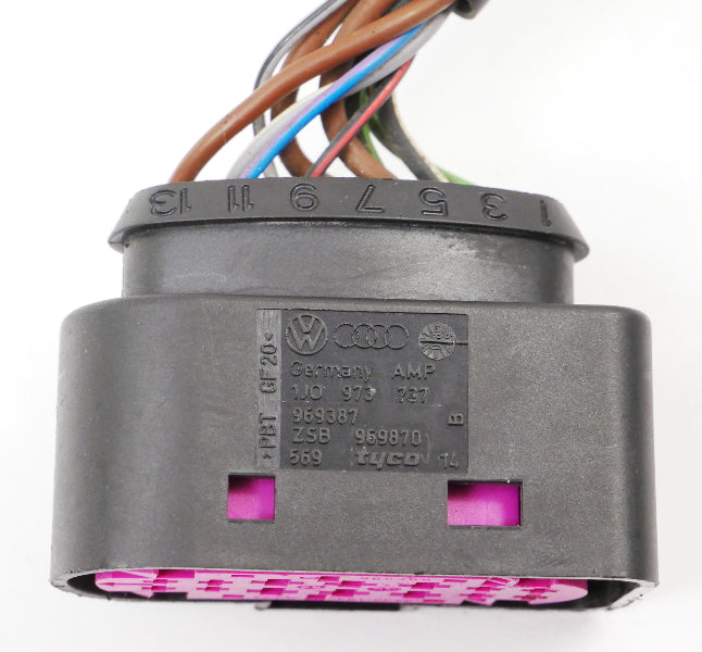 LH Xenon Headlight Wiring Pigtail Plug 05-08 Audi A6 C6 - Genuine 1J0 973 737 B