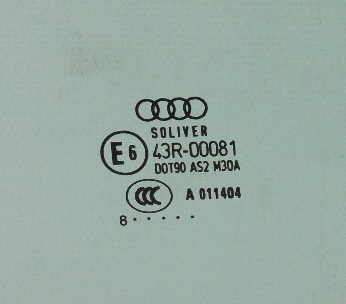 LH Rear Door Window Side Glass 05-11 Audi A6 S6 C6 Sedan - Genuine