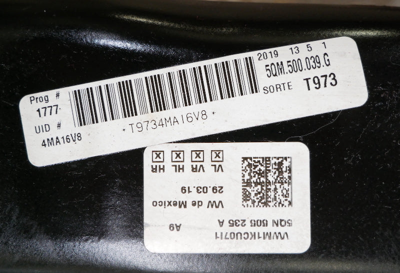 IRS Rear Suspension Subframe 17-19 VW Golf Sportwagen 4motion MK7 5GM 500 039 G