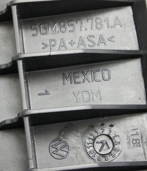 Rear Seatbelt Guide Trim 15-21 VW Golf GTI Sportwagen Alltrack MK7 5GM 857 781 A