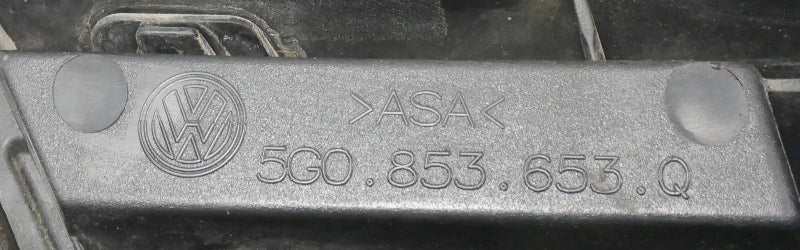 Upper Grille 18-21 VW Golf & Sportwagen MK7 LC9X Black - Genuine - 5G0 853 653 Q