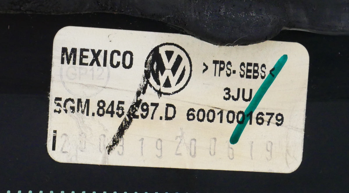 LH Rear Quarter Side Glass 15-19 VW Golf Sportwagen MK7 ~ Genuine 5GM 845 297 D